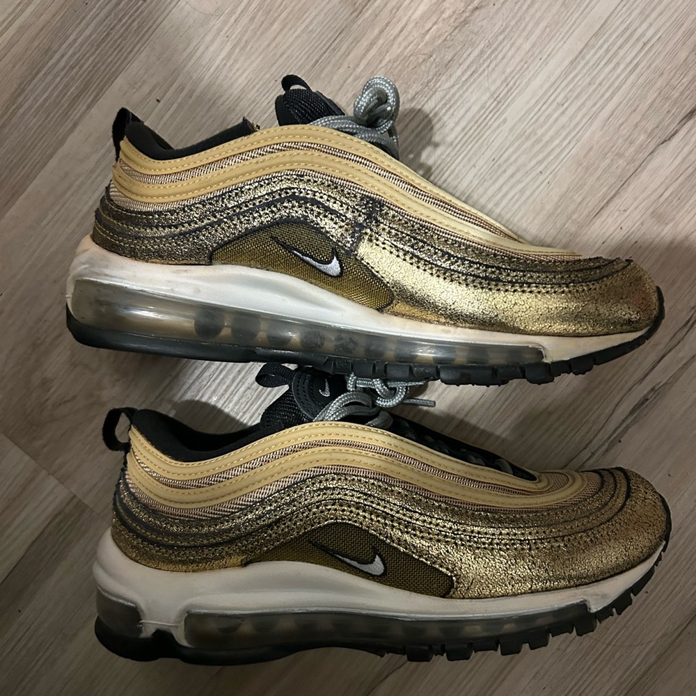 Nike Air Max 97 Metallic Gold and Black Sneakers
